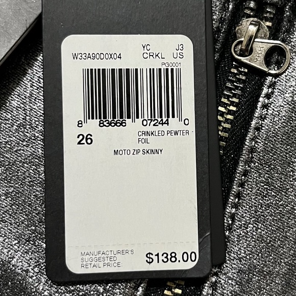 Guess Jeans Los Angeles Silver Denim; Women's size 26, new with tags - Picture 9 of 16